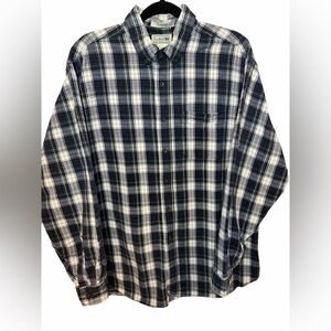 L.L.Bean 100% Cotton Plaid Button-Down Shirt – L Regular – Traditional Fit